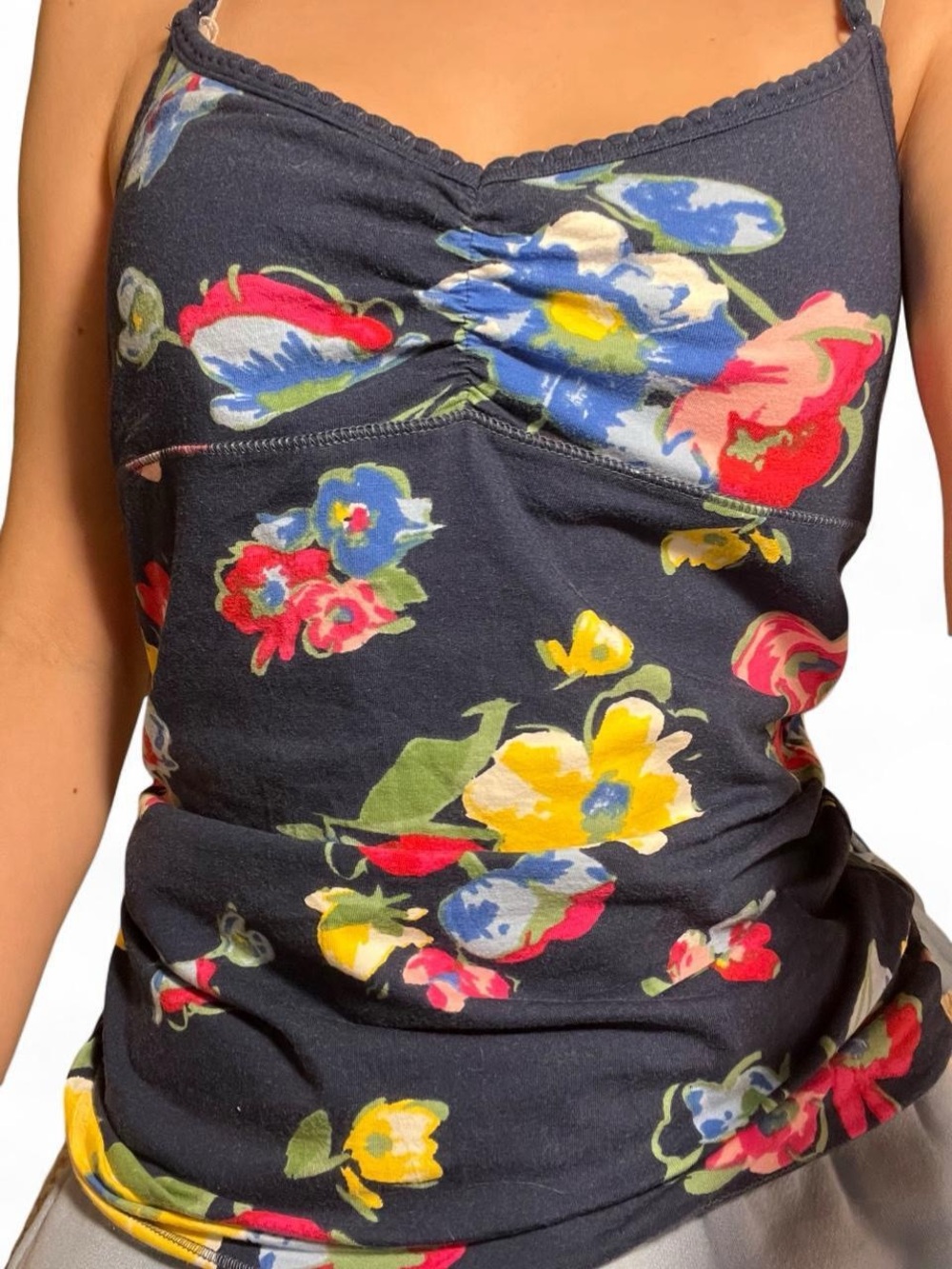Vintage Aeropostale Navy Floral Tank Top